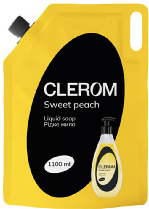 Clerom рідке мило дой-пак1100мл Sweet peach